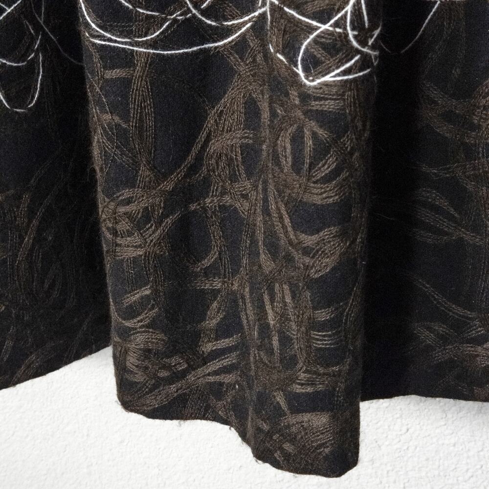 Maeve Dress Sleeveless Embroidered Black White Size 6 Statement Pattern - Picture 7 of 12